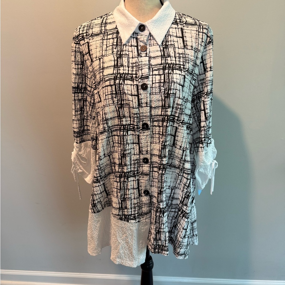 Moonlight Y S Fashion Tunic Top Blouse Art to Wear Women’s size Large